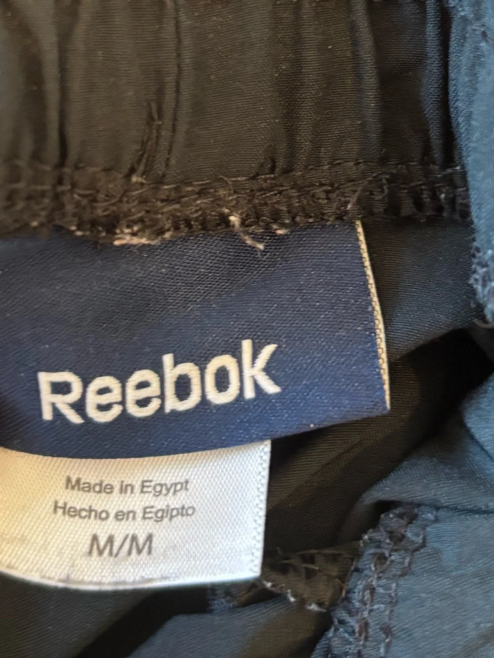 Reebok Black Athletic Shorts with White Trim